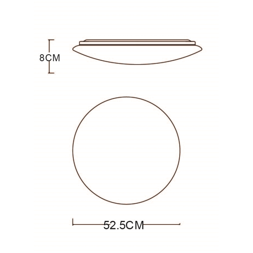 Globo - Ρυθμιζόμενο LED φωτιστικό οροφής LED/48W/230V 3000-6400K με τηλεχειριστήριο