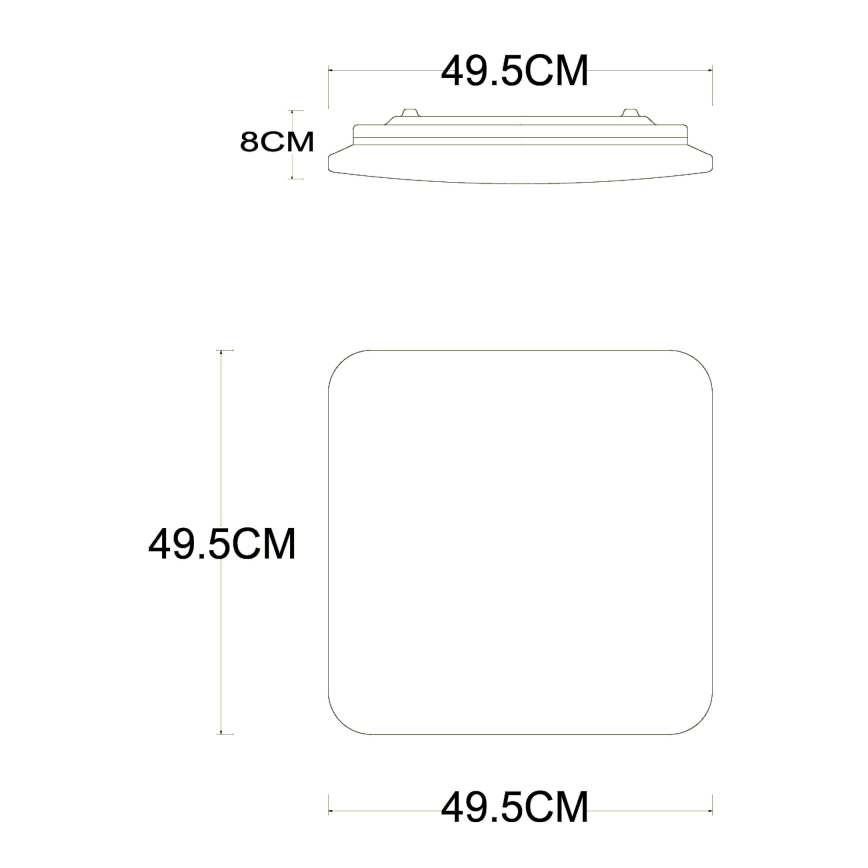 Globo - LED Ρυθμιζόμενο Φωτιστικό Οροφής LED/40W/230V 2700-6500K διάμ. 50 εκ. Wi-Fi Tuya + τηλεχειριστήριο