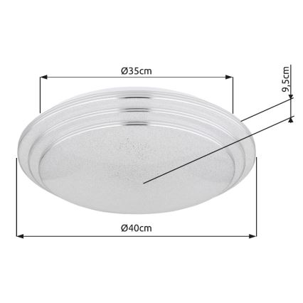 Globo - LED Dimmable φωτιστικό οροφής LED/18W/230V διάμετρος 40 cm 2700-6500K + τηλεχειριστήριο