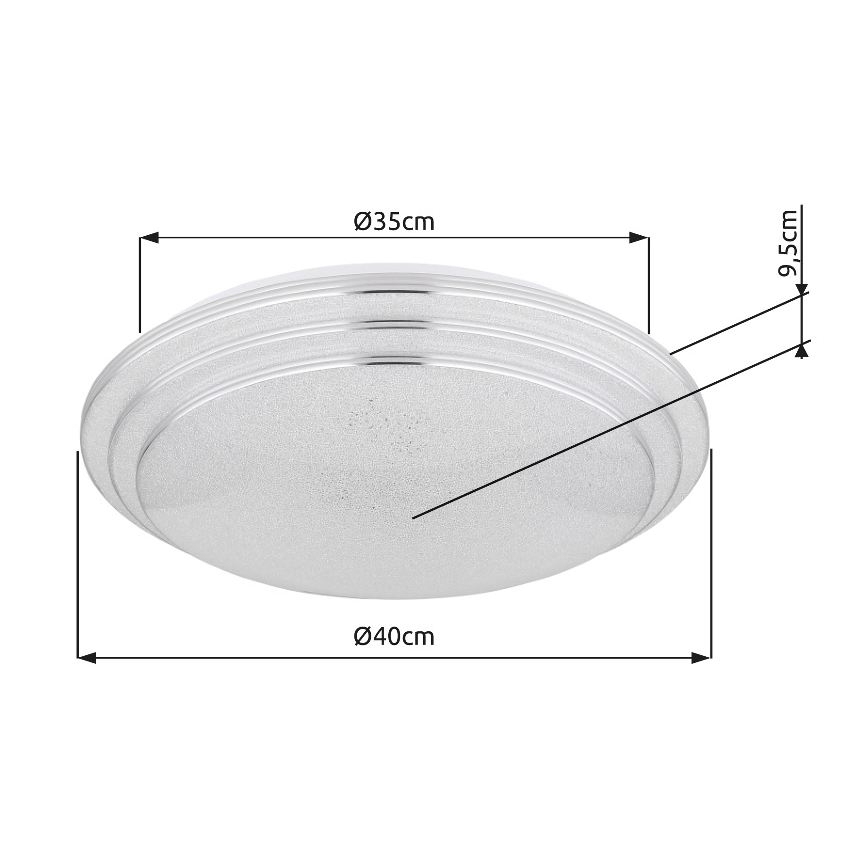 Globo - LED Dimmable φωτιστικό οροφής LED/18W/230V διάμετρος 40 cm 2700-6500K + τηλεχειριστήριο