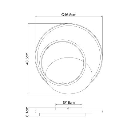 Globo - LED Dimmable φωτιστικό οροφής LED/36W/230V + τηλεχειριστήριο