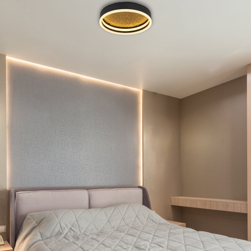 Globo - LED Οροφωτιστικό LED/24W/230V διάμ. 30 εκ. μαύρο