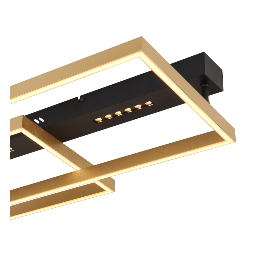 Globo 48461-54 - LED Φωτιστικό οροφής LUFFY LED/54W/230V 39,8x90 cm μαύρο/χρυσό