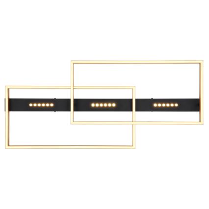 Globo 48461-54 - LED Φωτιστικό οροφής LUFFY LED/54W/230V 39,8x90 cm μαύρο/χρυσό