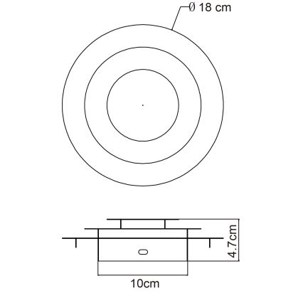 Globo - LED φωτιστικό οροφής LED/18W/230V 3000K Ø 18 cm χρυσό