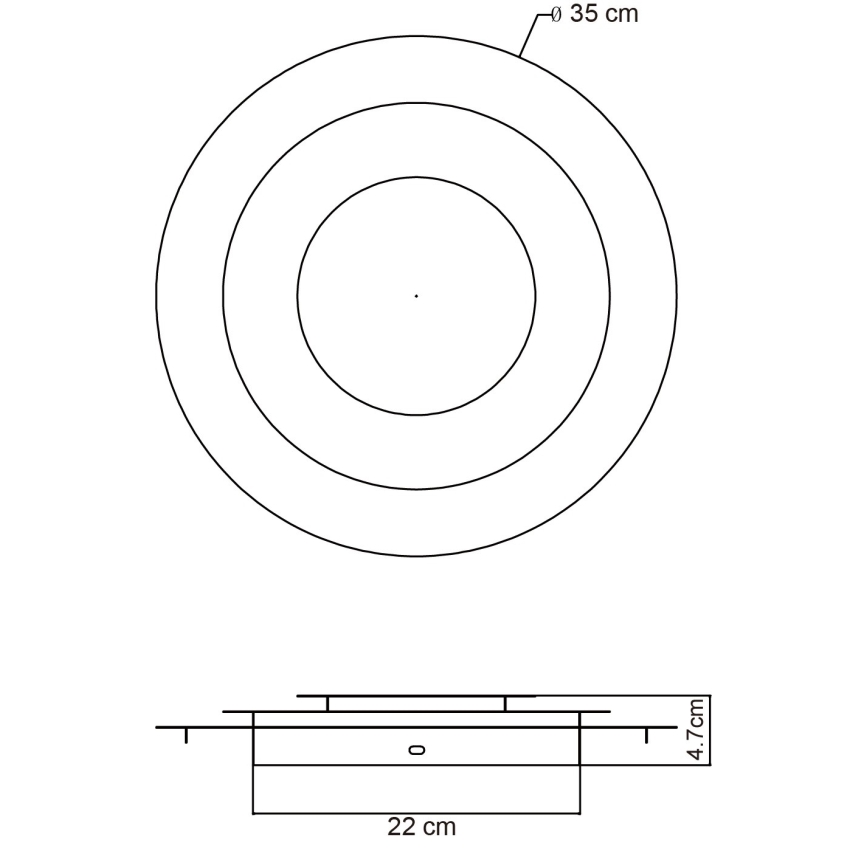 Globo - Φωτιστικό οροφής LED/24W/230V 3000K Ø 35 cm χρυσό