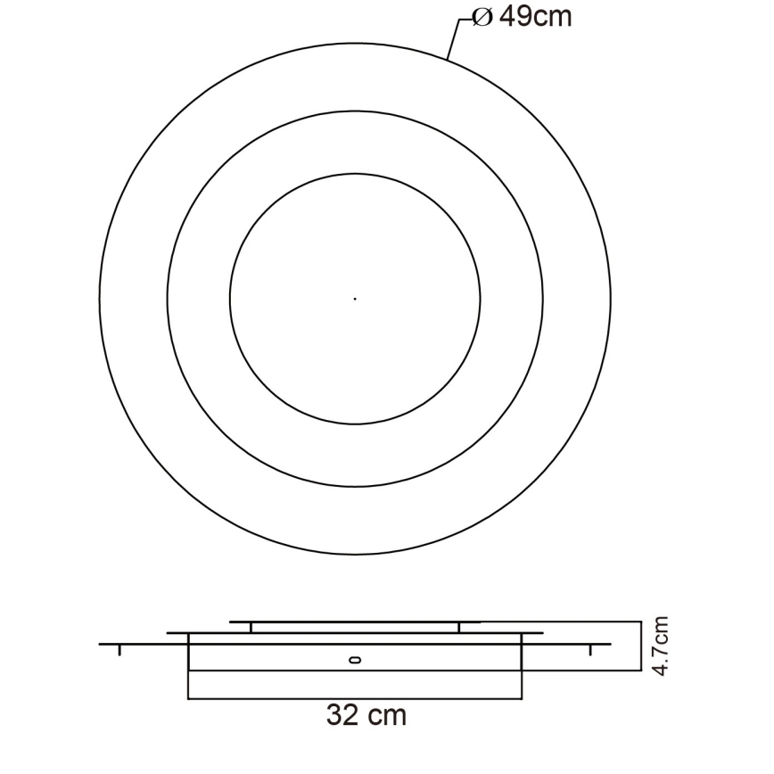 Globo - Φωτιστικό οροφής LED/40W/230V 3000K διάμ. 49 cm χρυσό