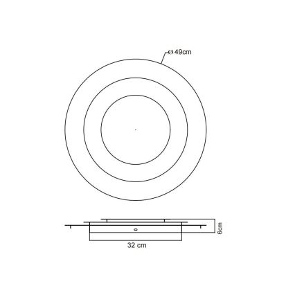 Globo - Φωτιστικό οροφής LED/40W/230V 3000K Ø 49 cm ασημί