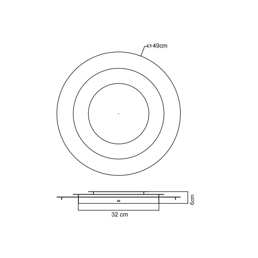 Globo - Φωτιστικό οροφής LED/40W/230V 3000K Ø 49 cm ασημί