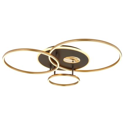 Globo - LED ρυθμιζόμενο φωτιστικό οροφής LED/54W/230V 2700-6000K 90x70 cm μαύρο + τηλεχειριστήριο