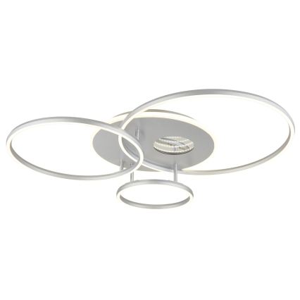 Globo - Ρυθμιζόμενο LED φωτιστικό οροφής LED/54W/230V 2700-6000K 90x70 cm ασημί + τηλεχειριστήριο