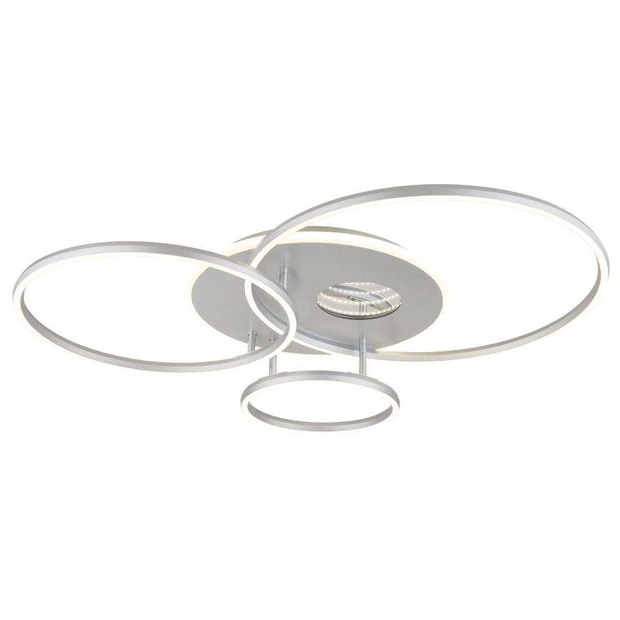 Globo - Ρυθμιζόμενο LED φωτιστικό οροφής LED/54W/230V 2700-6000K 90x70 cm ασημί + τηλεχειριστήριο