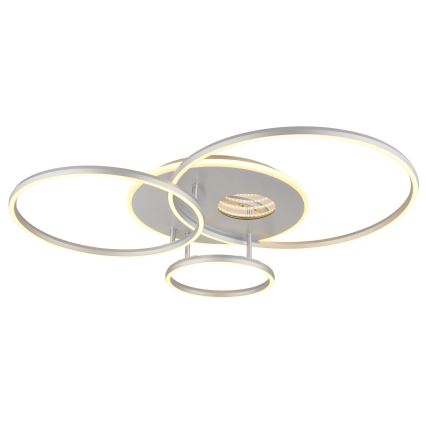 Globo - Ρυθμιζόμενο LED φωτιστικό οροφής LED/54W/230V 2700-6000K 90x70 cm ασημί + τηλεχειριστήριο