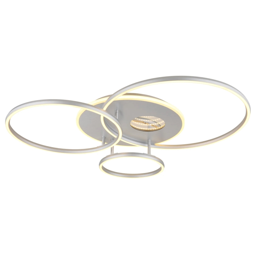 Globo - Ρυθμιζόμενο LED φωτιστικό οροφής LED/54W/230V 2700-6000K 90x70 cm ασημί + τηλεχειριστήριο