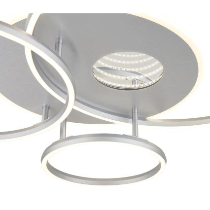 Globo - Ρυθμιζόμενο LED φωτιστικό οροφής LED/54W/230V 2700-6000K 90x70 cm ασημί + τηλεχειριστήριο