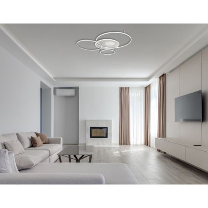Globo - LED Ρυθμιζόμενο φωτιστικό οροφής LED/70W/230V 2700-6500K ματ χρώμιο + τηλεχειριστήριο