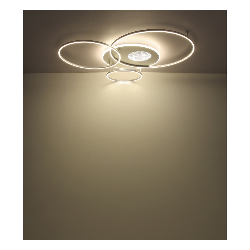 Globo - LED Ρυθμιζόμενο φωτιστικό οροφής LED/70W/230V 2700-6500K ματ χρώμιο + τηλεχειριστήριο