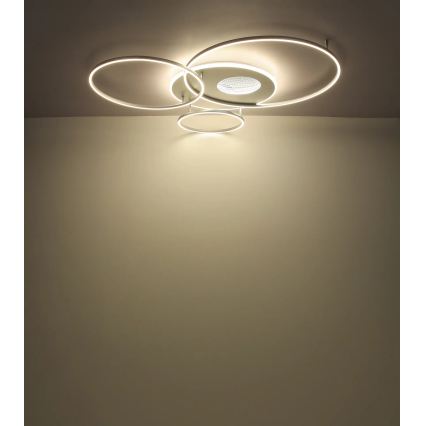 Globo - LED Ρυθμιζόμενο φωτιστικό οροφής LED/70W/230V 2700-6500K Wi-Fi Tuya ματ χρώμιο + τηλεχειριστήριο