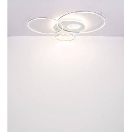 Globo - LED Ρυθμιζόμενο φωτιστικό οροφής LED/70W/230V 2700-6500K Wi-Fi Tuya ματ χρώμιο + τηλεχειριστήριο