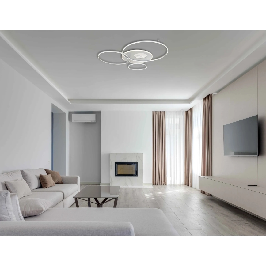 Globo - Ρυθμιζόμενο LED φωτιστικό οροφής LED/70W/230V 2700-6500K Wi-Fi Tuya ματ χρώμιο + τηλεχειριστήριο
