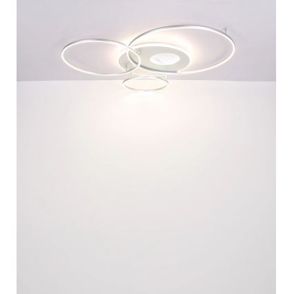 Globo - Ρυθμιζόμενο LED φωτιστικό οροφής LED/70W/230V 2700-6500K Wi-Fi Tuya ματ χρώμιο + τηλεχειριστήριο