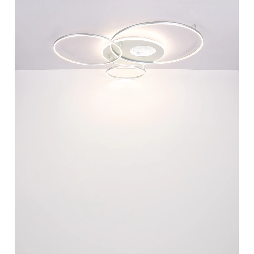 Globo - Ρυθμιζόμενο LED φωτιστικό οροφής LED/70W/230V 2700-6500K Wi-Fi Tuya ματ χρώμιο + τηλεχειριστήριο