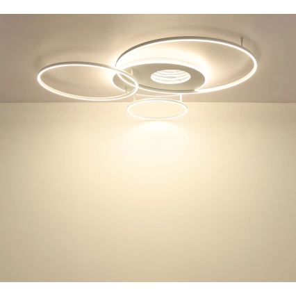 Globo - Ρυθμιζόμενο LED φωτιστικό οροφής LED/70W/230V 2700-6000K 105x26,5 cm ασημί + τηλεχειριστήριο
