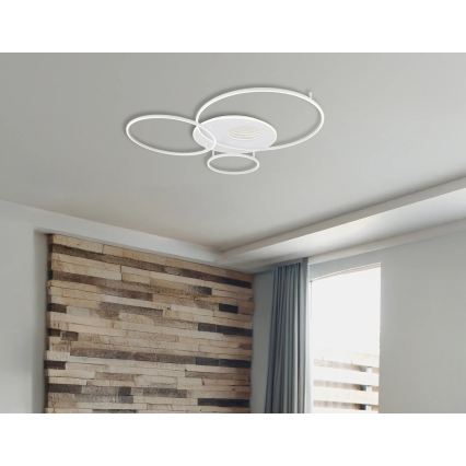 Globo - Ρυθμιζόμενο LED φωτιστικό οροφής LED/70W/230V 2700-6500K 105x26,5 cm λευκό + τηλεχειριστήριο