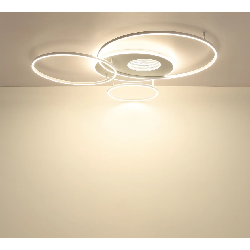 Globo - Ρυθμιζόμενο LED φωτιστικό οροφής LED/70W/230V 2700-6500K 105x26,5 cm λευκό + τηλεχειριστήριο