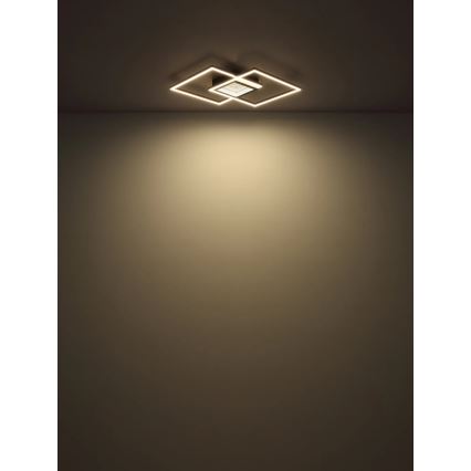 Globo - Ρυθμιζόμενο LED φωτιστικό οροφής LED/32W/230V 2700-6500K 42,6x42,6 cm μαύρο + τηλεχειριστήριο