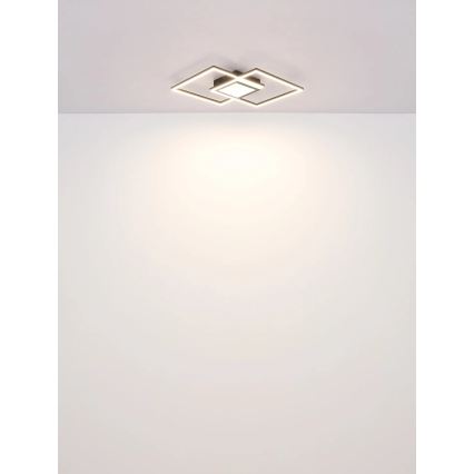 Globo - Ρυθμιζόμενο LED φωτιστικό οροφής LED/32W/230V 2700-6500K 42,6x42,6 cm μαύρο + τηλεχειριστήριο