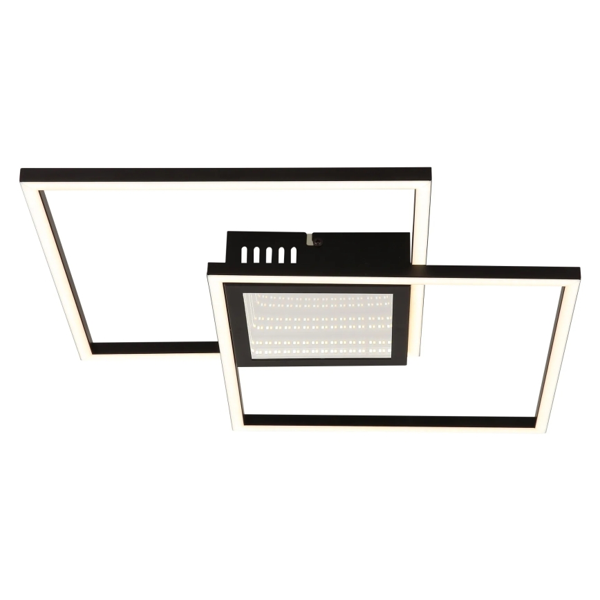 Globo - Ρυθμιζόμενο LED φωτιστικό οροφής LED/32W/230V 2700-6500K 42,6x42,6 cm μαύρο + τηλεχειριστήριο