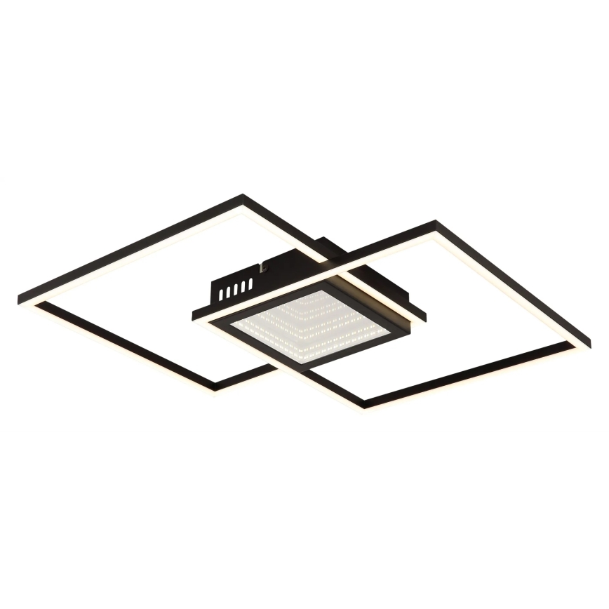 Globo - Ρυθμιζόμενο LED φωτιστικό οροφής LED/32W/230V 2700-6500K 42,6x42,6 cm μαύρο + τηλεχειριστήριο
