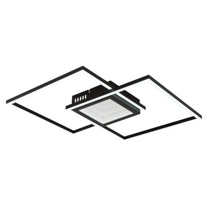 Globo - Ρυθμιζόμενο LED φωτιστικό οροφής LED/32W/230V 2700-6500K 42,6x42,6 cm μαύρο + τηλεχειριστήριο