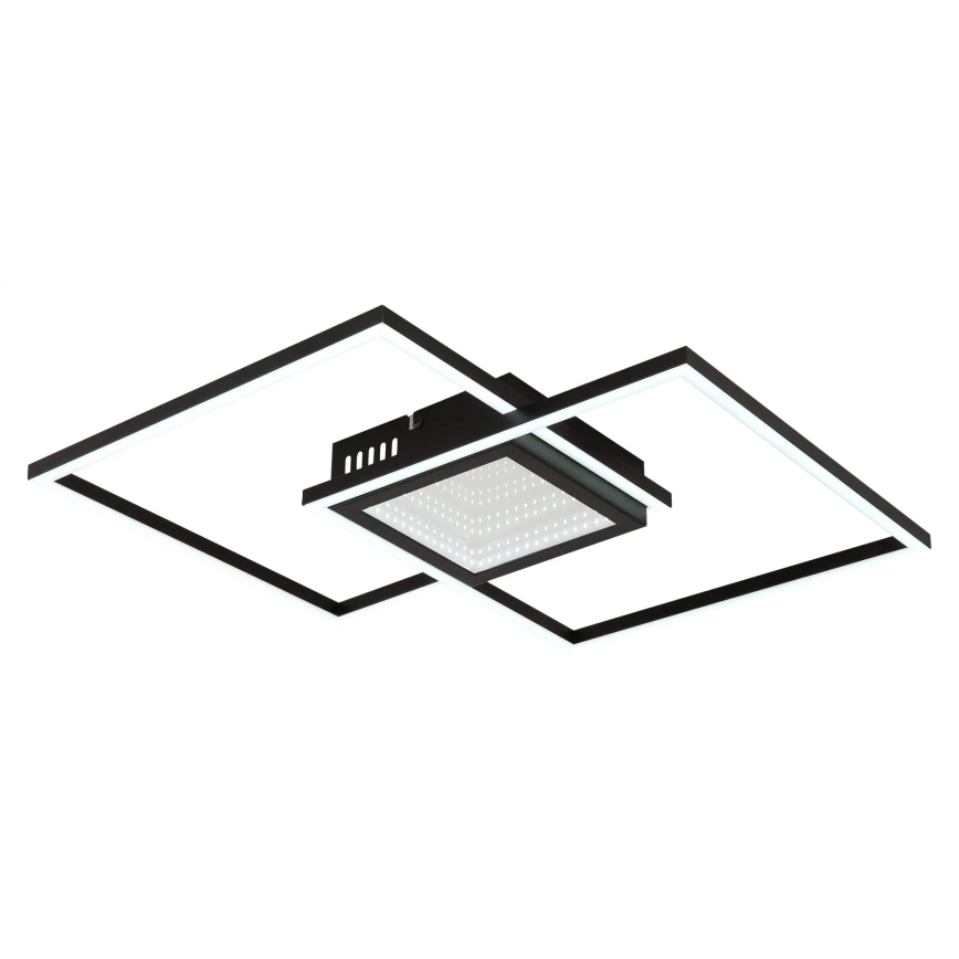 Globo - Ρυθμιζόμενο LED φωτιστικό οροφής LED/32W/230V 2700-6500K 42,6x42,6 cm μαύρο + τηλεχειριστήριο