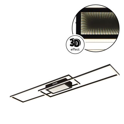 Globo - Ρυθμιζόμενο φωτιστικό οροφής LED/42W/230V 2700-6500K 19,6x96 cm μαύρο + τηλεχειριστήριο