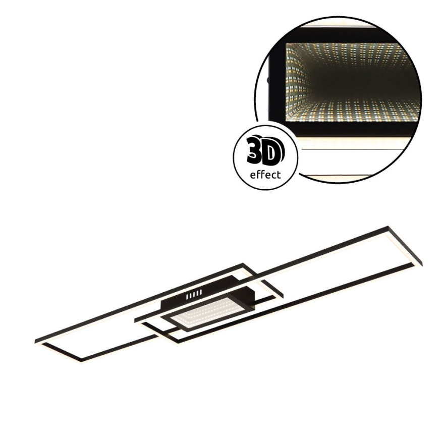Globo - Ρυθμιζόμενο φωτιστικό οροφής LED/42W/230V 2700-6500K 19,6x96 cm μαύρο + τηλεχειριστήριο