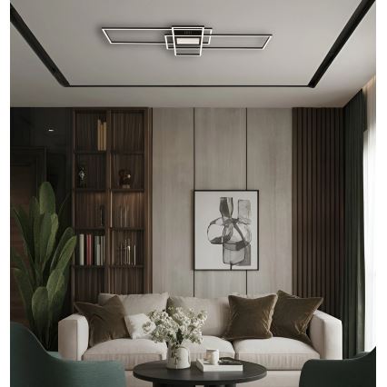 Globo - Ρυθμιζόμενο LED φωτιστικό οροφής, 60W/230V, 2700-6500K, 42x110,8 cm, μαύρο + τηλεχειριστήριο