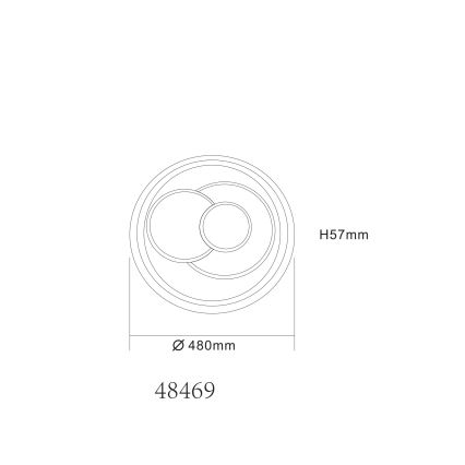 Globo - LED φωτιστικό οροφής LED/36W/230V 3000/4000/6500K Ø 48 εκ.