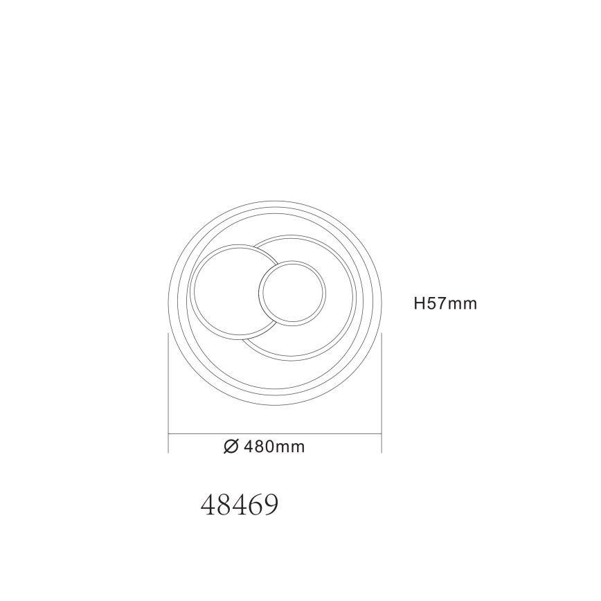 Globo - LED φωτιστικό οροφής LED/36W/230V 3000/4000/6500K Ø 48 εκ.