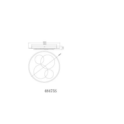 Globo - Φωτιστικό οροφής LED/40W/230V 3000K Ø 49 cm