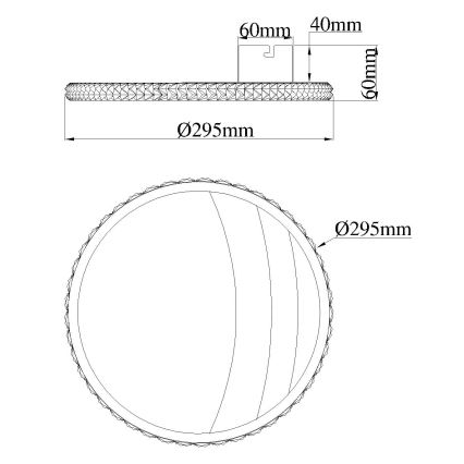 Globo - LED φωτιστικό οροφής LED/12W/230V 3000/4000/6000K Ø 29,5 cm χρυσό