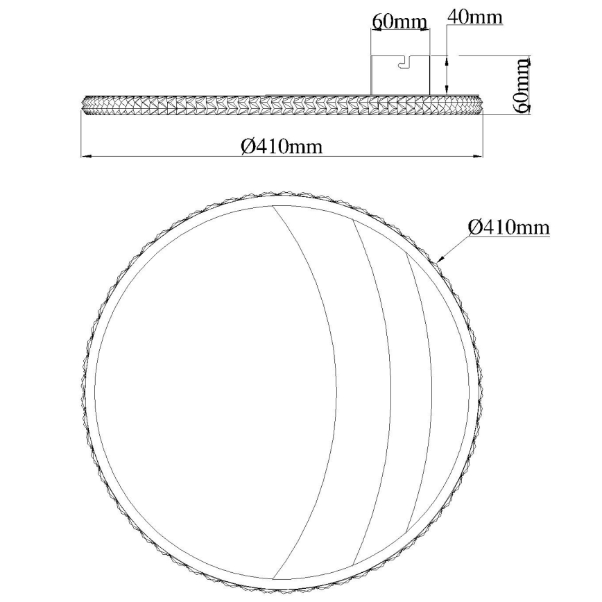 Globo - Φωτιστικό οροφής LED/24W/230V 3000/4000/6000K Ø 41 cm χρυσό