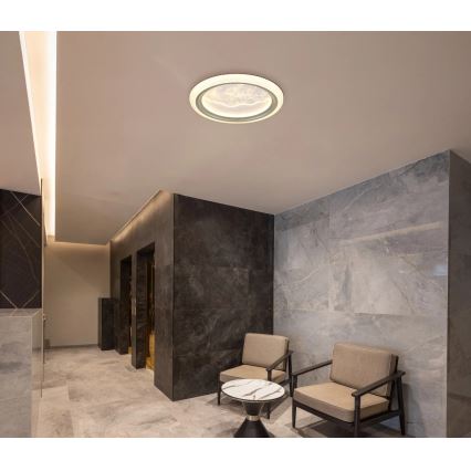 Globo - LED φωτιστικό οροφής LED/28W/230V 3000/4200/6000K διάμ. 39,5 cm ασημί