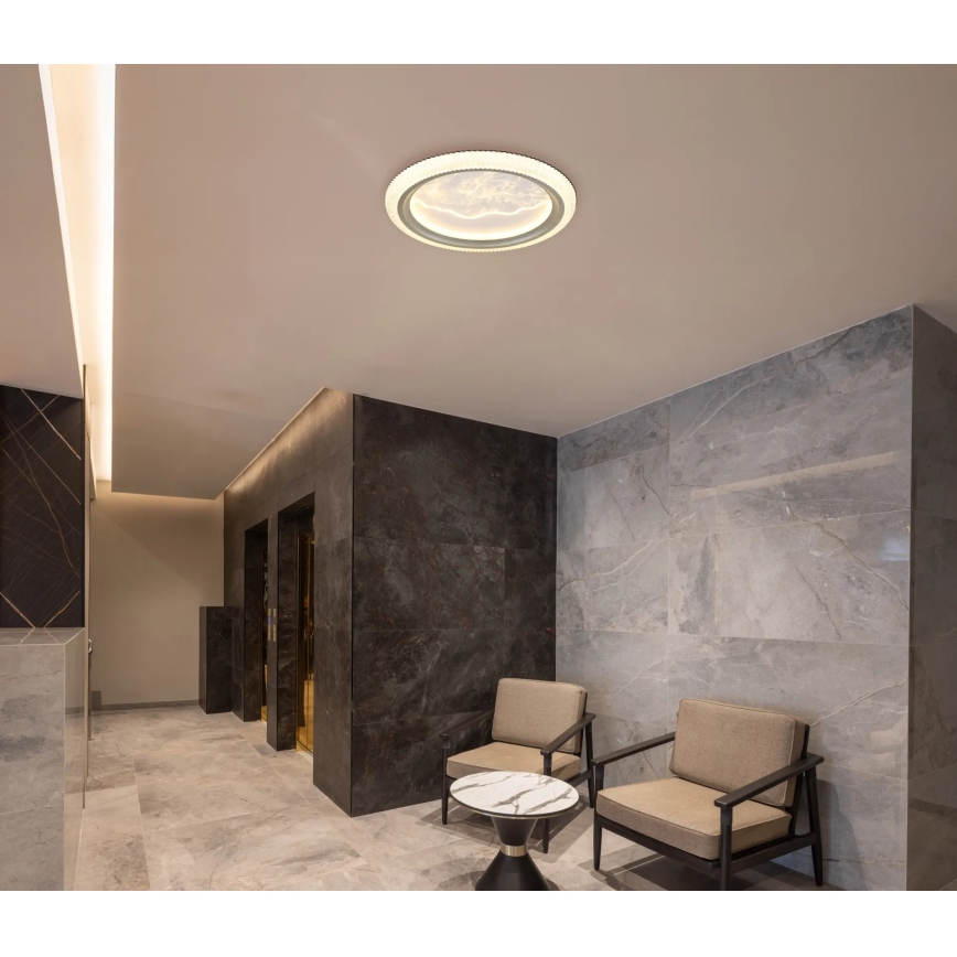 Globo - LED φωτιστικό οροφής LED/28W/230V 3000/4200/6000K διάμ. 39,5 cm ασημί