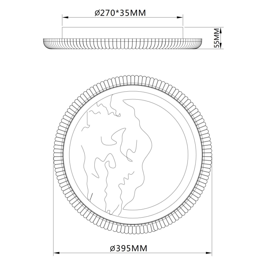 Globo - LED φωτιστικό οροφής LED/28W/230V 3000/4200/6000K διάμ. 39,5 cm ασημί