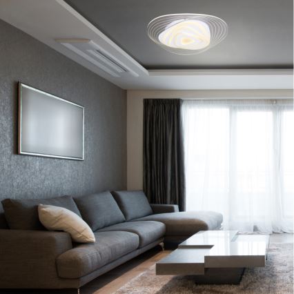 Globo - Ρυθμιζόμενο LED φωτιστικό οροφής LED/40W/230V 3000-6500K 50,2x48,8 εκ. Wi-Fi Tuya + τηλεχειριστήριο