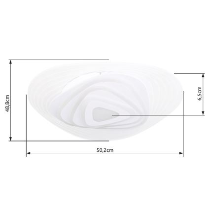 Globo - Ρυθμιζόμενο LED φωτιστικό οροφής LED/40W/230V 3000-6500K 50,2x48,8 εκ. Wi-Fi Tuya + τηλεχειριστήριο
