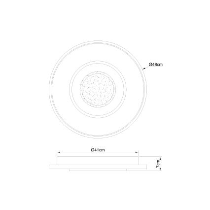 Globo - LED Dimmable φωτιστικό οροφής LED/36W/230V 2700-6000K + τηλεχειριστήριο