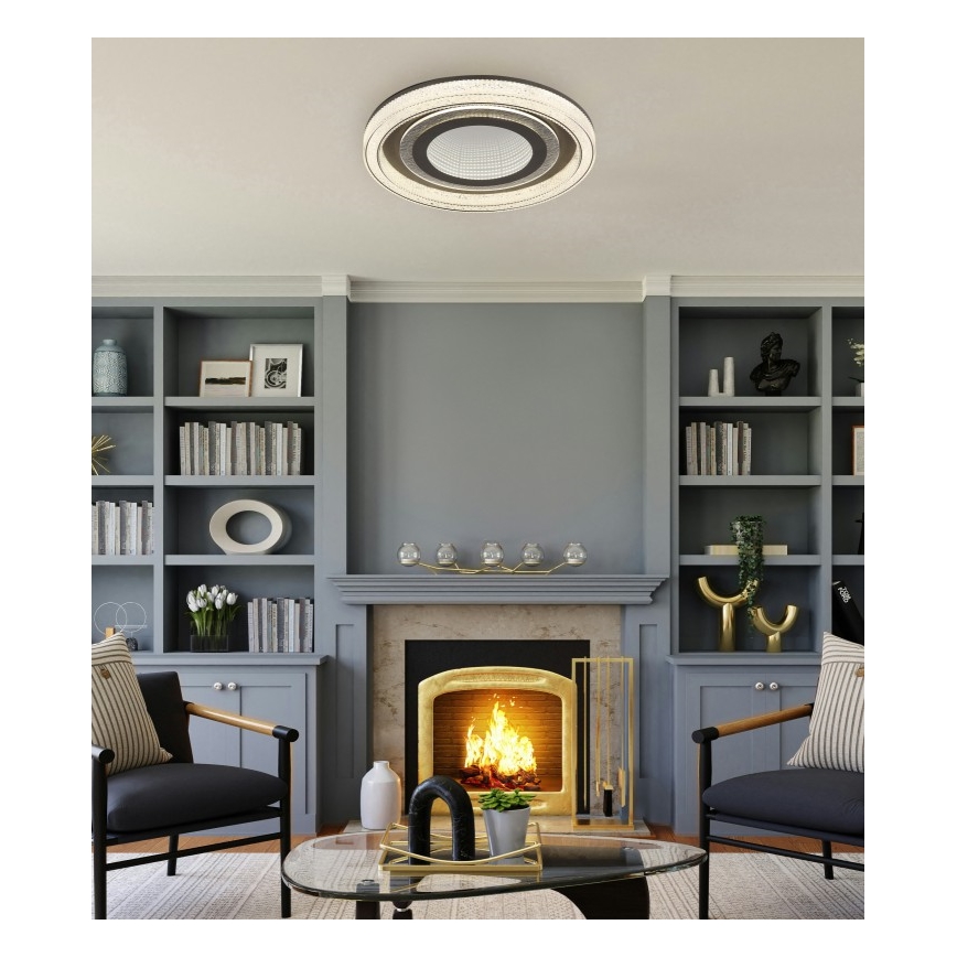 Globo - LED Ρυθμιζόμενο Φωτιστικό Οροφής LED/48W/230V 2700-6000K διάμ. 48 εκ. ανθρακί + τηλεχειριστήριο